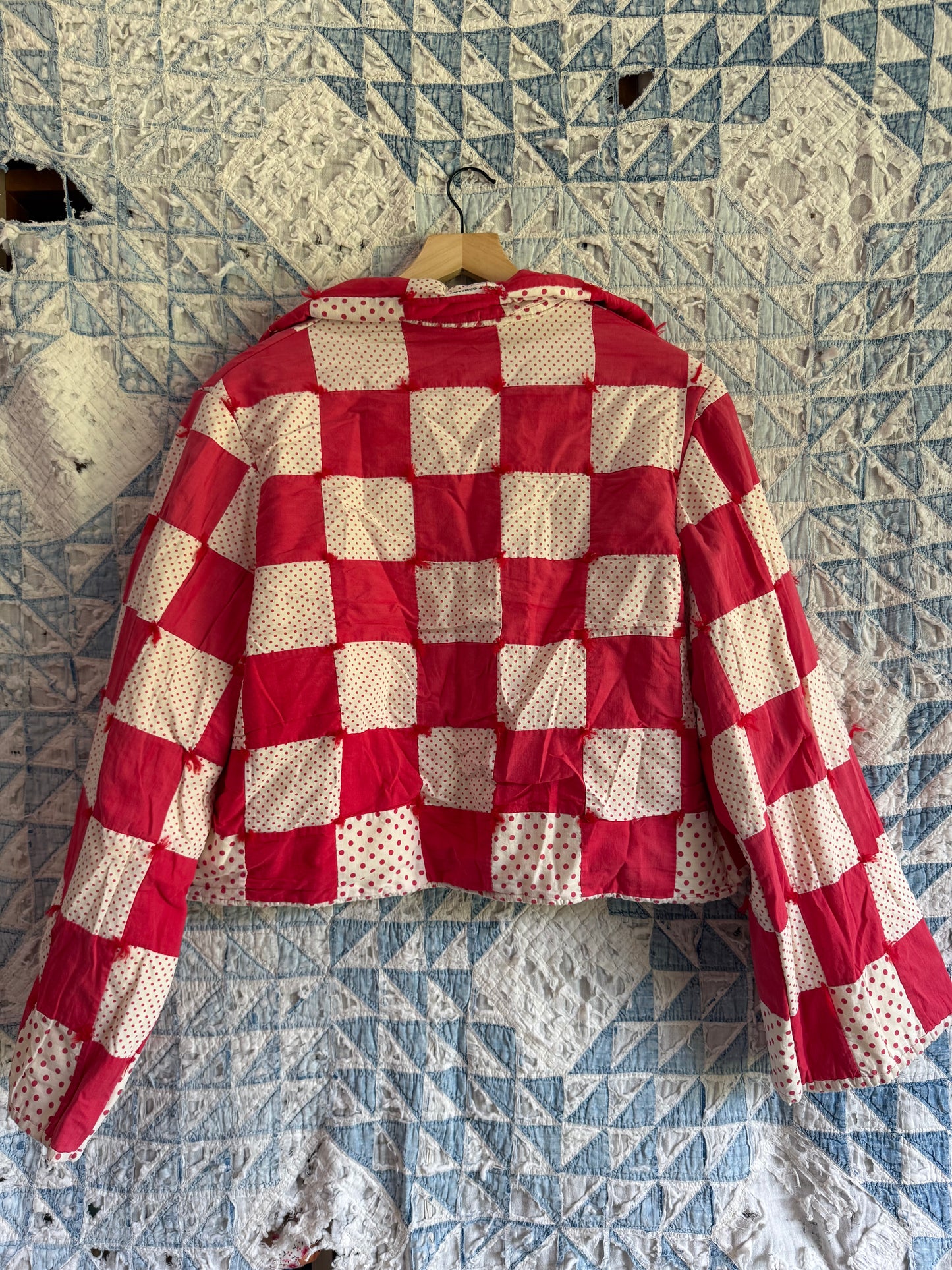 Red Polka Dot Quilt Jacket S/M