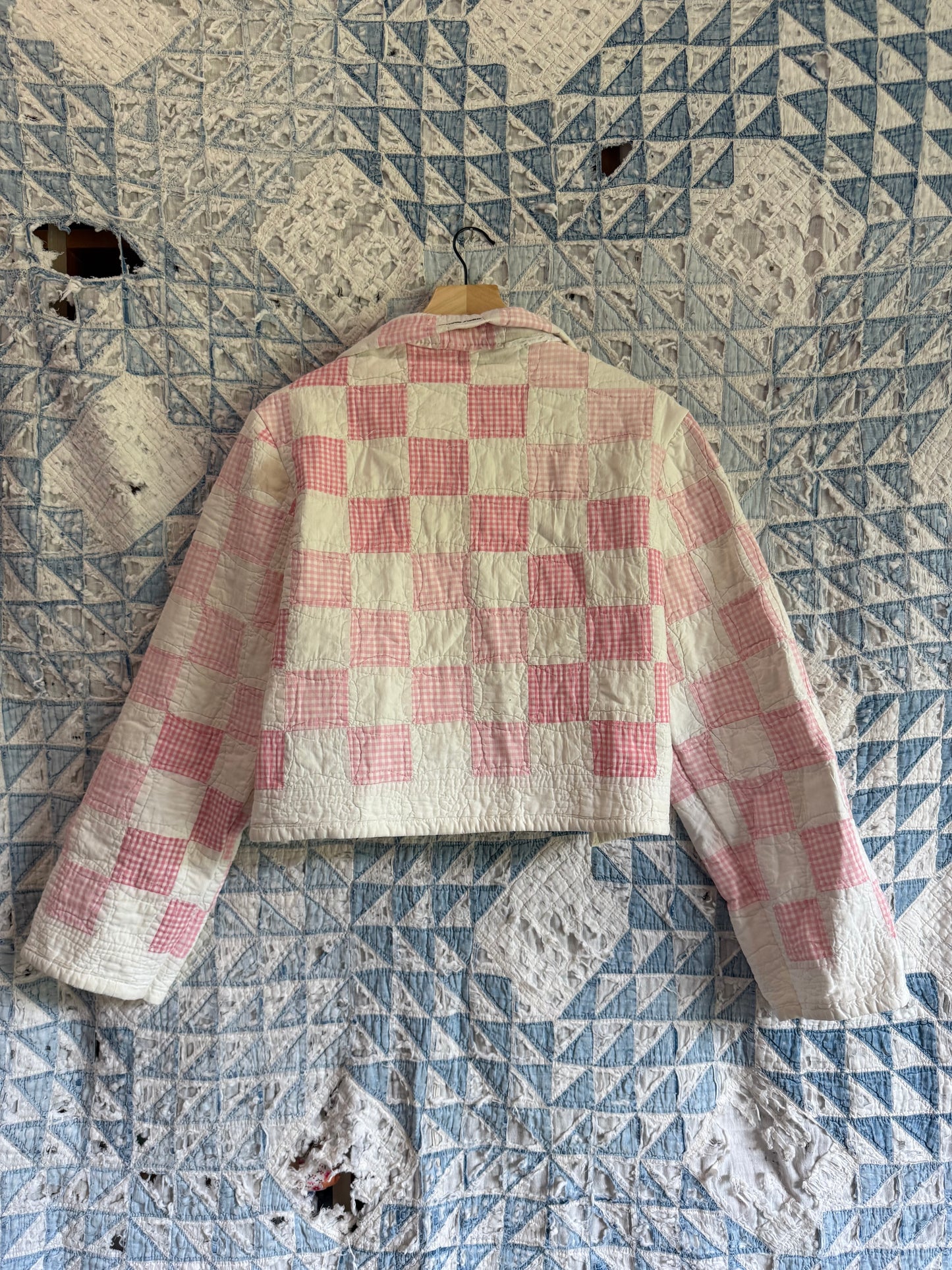 Pink Gingham Quilt Jacket M/L