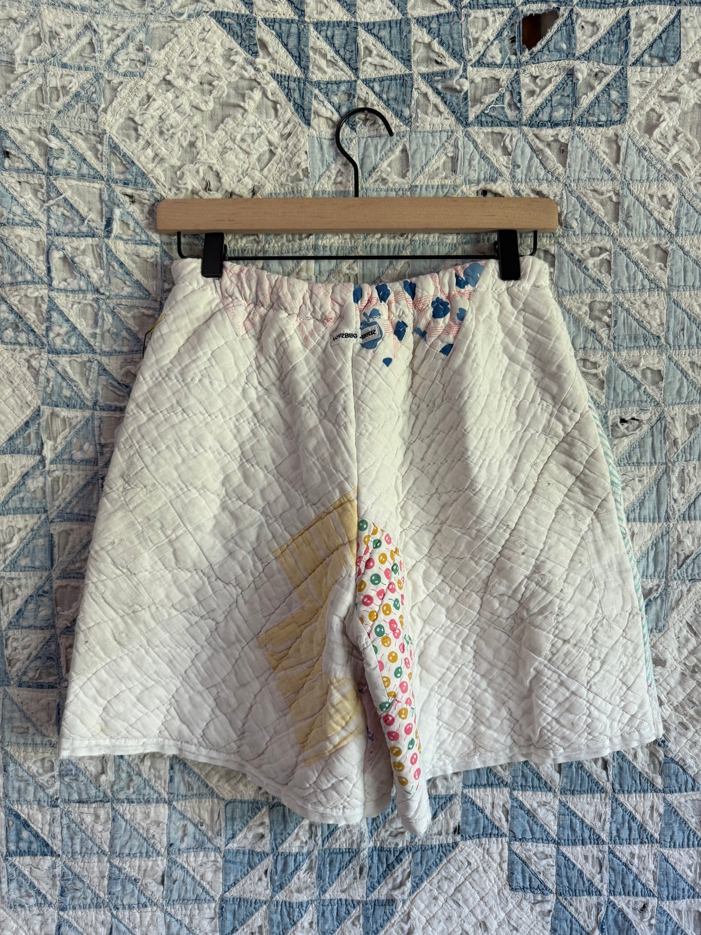 White Quilt Shorts