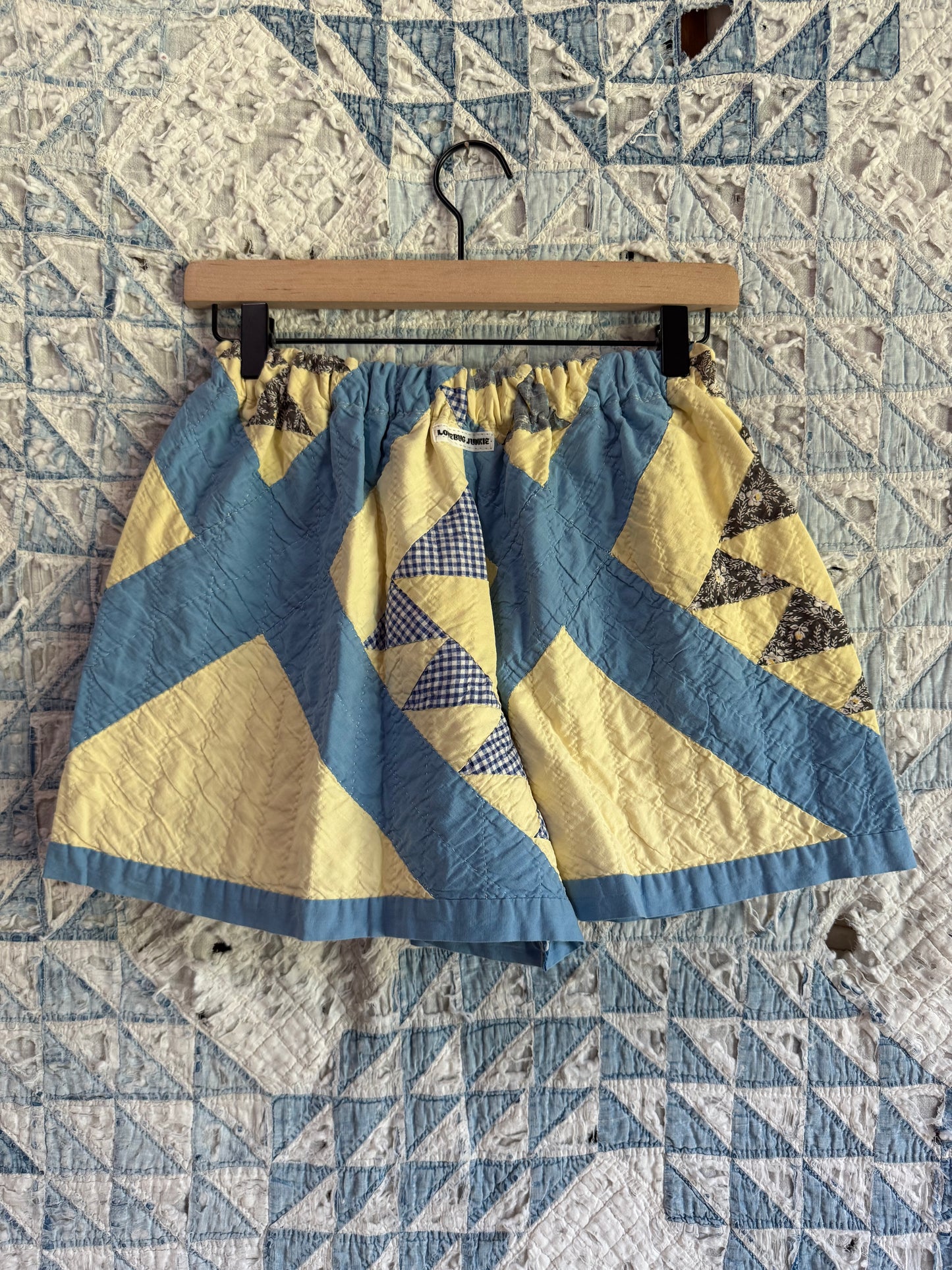 Blue + Butter Yellow Shorts