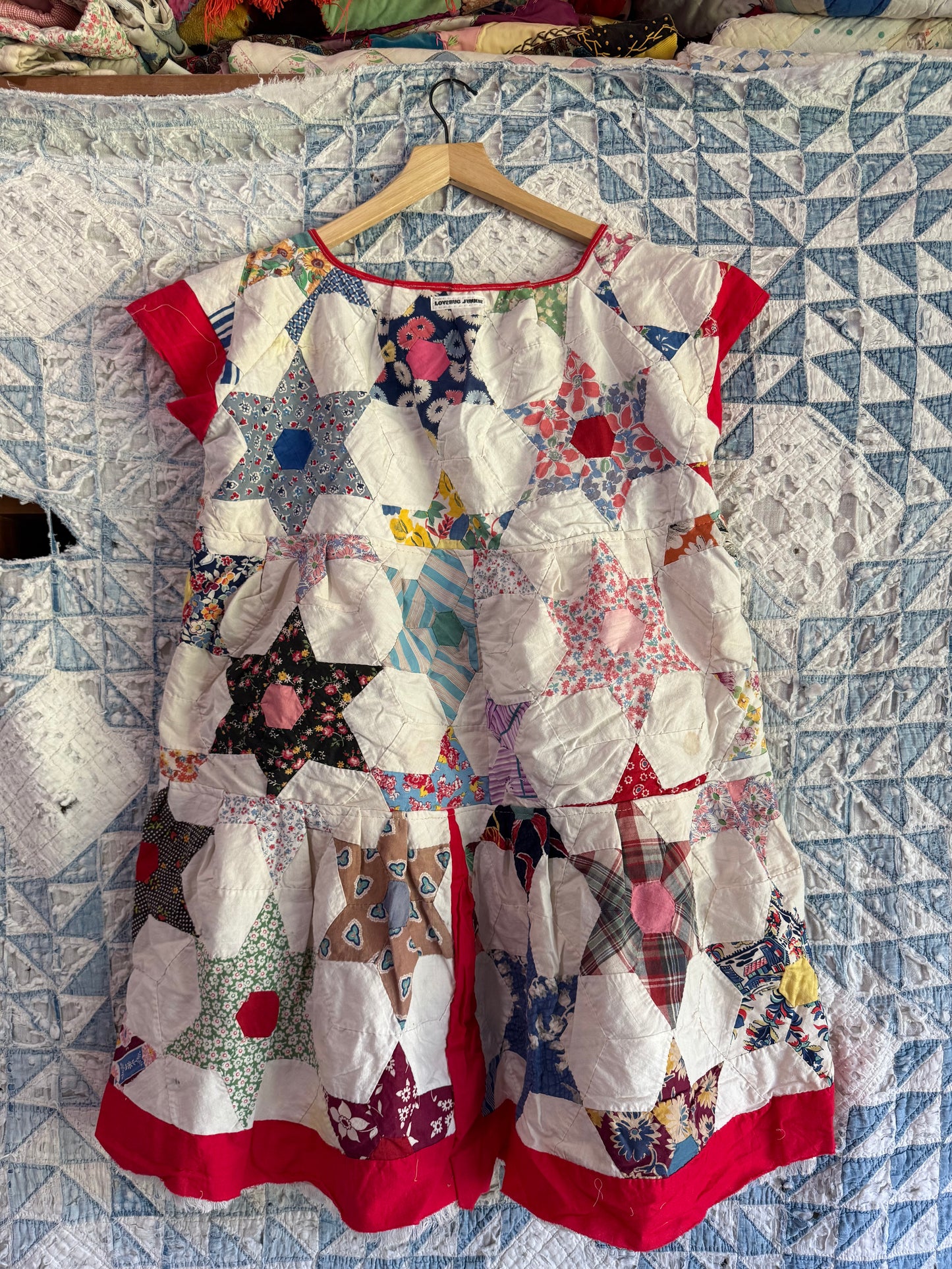Red Stars Babydoll Dress