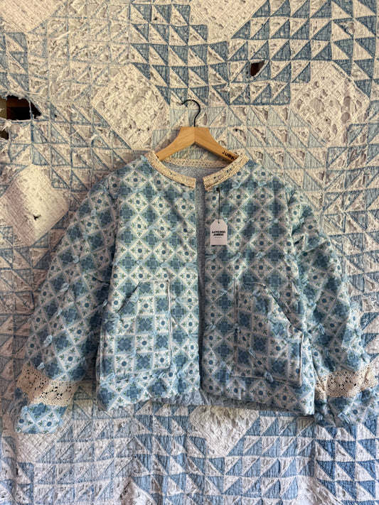 Blue Lace Quilt Jacket S/M