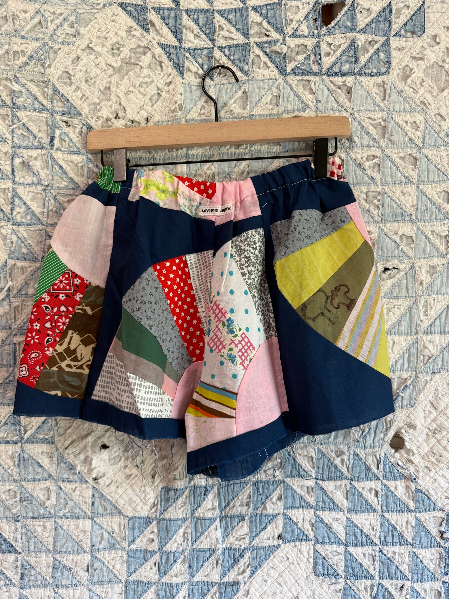 Navy Folding Fan Shorts