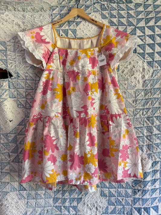 Pink Floral Babydoll Dress
