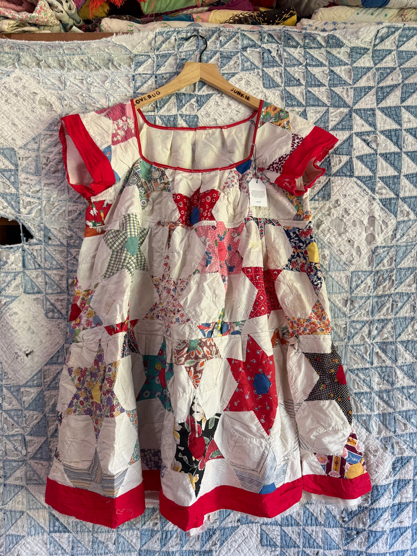 Red Stars Babydoll Dress